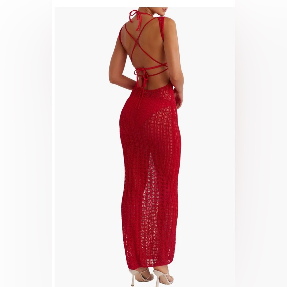 RED croquet sexy cover up
